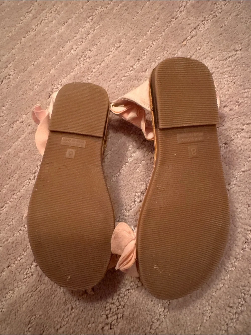 GAP Light Pink Ruffle Strap Girls Sandals
